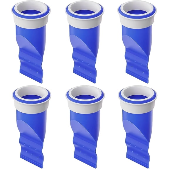 FRKSMD-6-Pack Floor Drain Odor Stopper,2 Inch Blue Waterless Trap Seal & Backflow Preventer, Thickened Adjustable Silicone Floor Drain Sewer Core, for Shower Washer Bathroom Kitchen