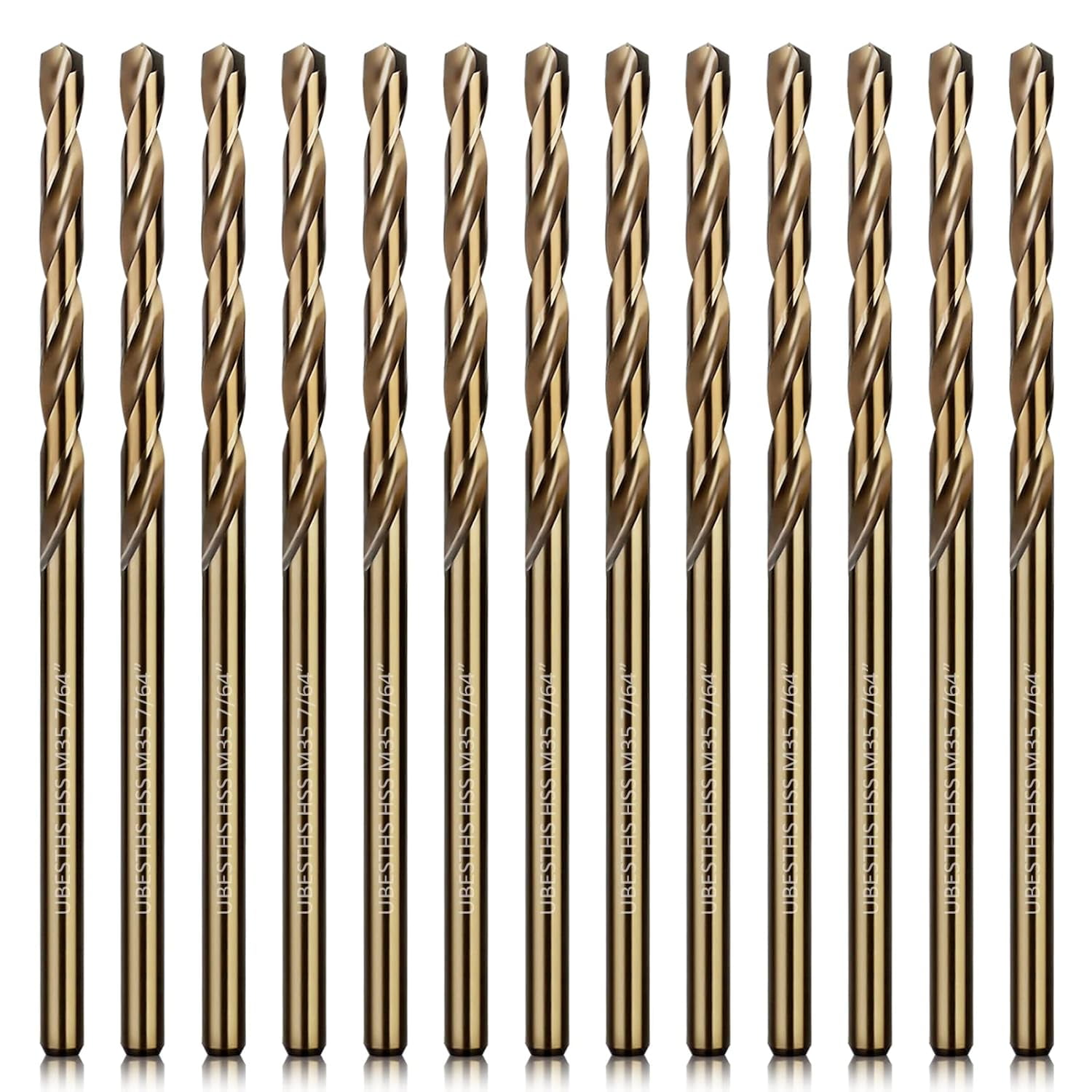 FRKSMD-7/64" Cobalt Drill Bits 12Pcs, M35 HSS Metal Drill Bit Set with Storage Case for Hard Metal, Stainless Steel, Cast Iron