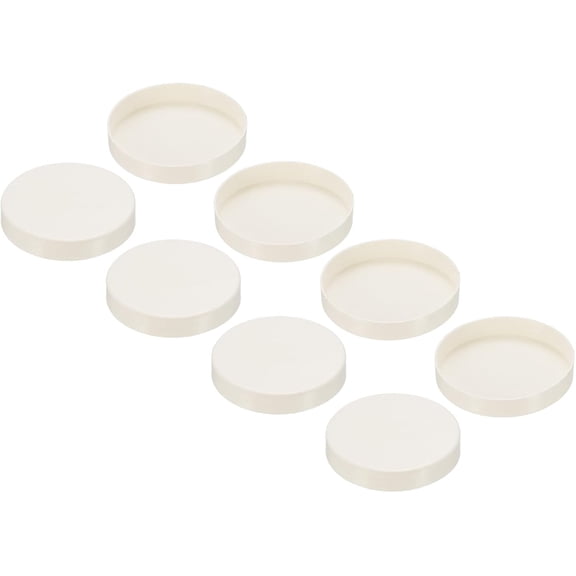 FRKSMD-75mm ID PVC Pipe End Cap Fitting, 8 Pack Furniture Grade Plug Coupling Socket Adapter for DIY, Garden, White