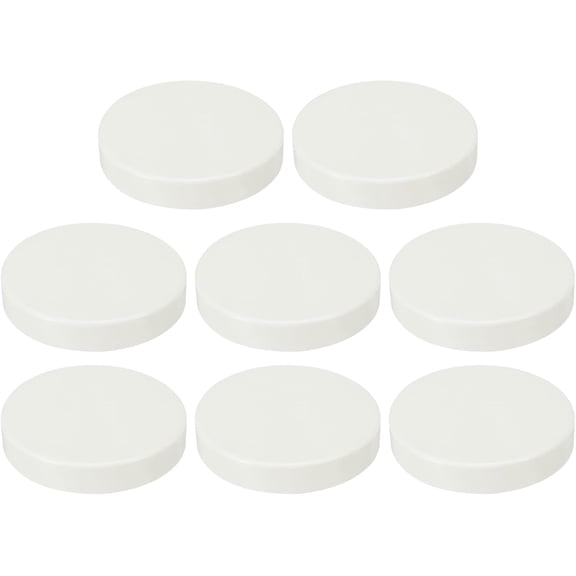FRKSMD-75mm ID PVC Pipe End Cap Fitting, 8 Pcs Furniture Grade Plug Coupling Socket Adapter for DIY, Garden, White
