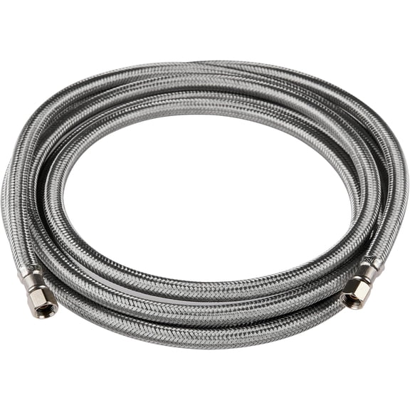 FRKSMD-8 FT Stainless Steel Braided Ice Maker Hose with 1/4" Comp by 1/4" Comp Connection,(HOSE020)