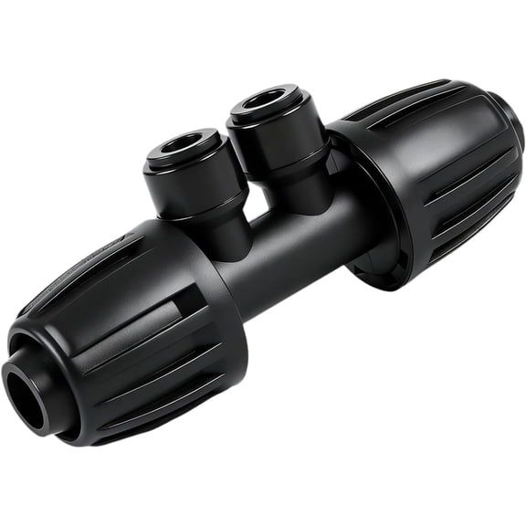FRKSMD-8 Pcs Quick Connect 1/2" to 1/4" Drip Irrigation Fittings, Dripline 1/2 Inch (1/2" ID x0.6-0.65" OD) To 1/4 Inch Reducing Tee Adapter Drip Tubing 1/2" to 1/4" Irrigation 4 Way Connectors