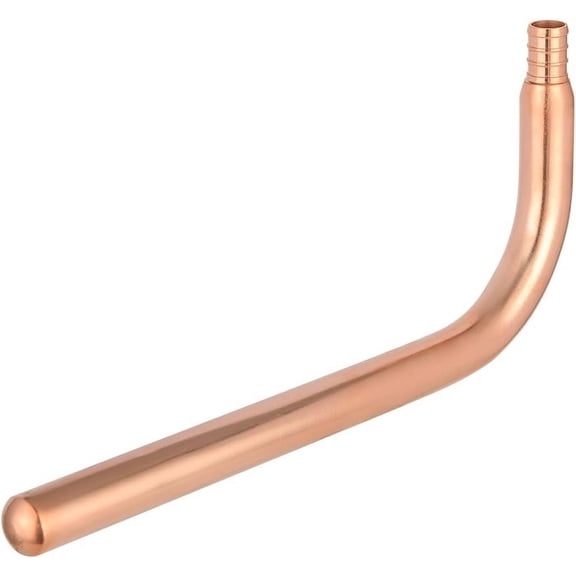 FRKSMD-8-inch 1/2" Barb Crimp Pex Copper Stub Out Elbow, ASTM F1807, 8-Inch Length (1, 8-inch),(STUB024)