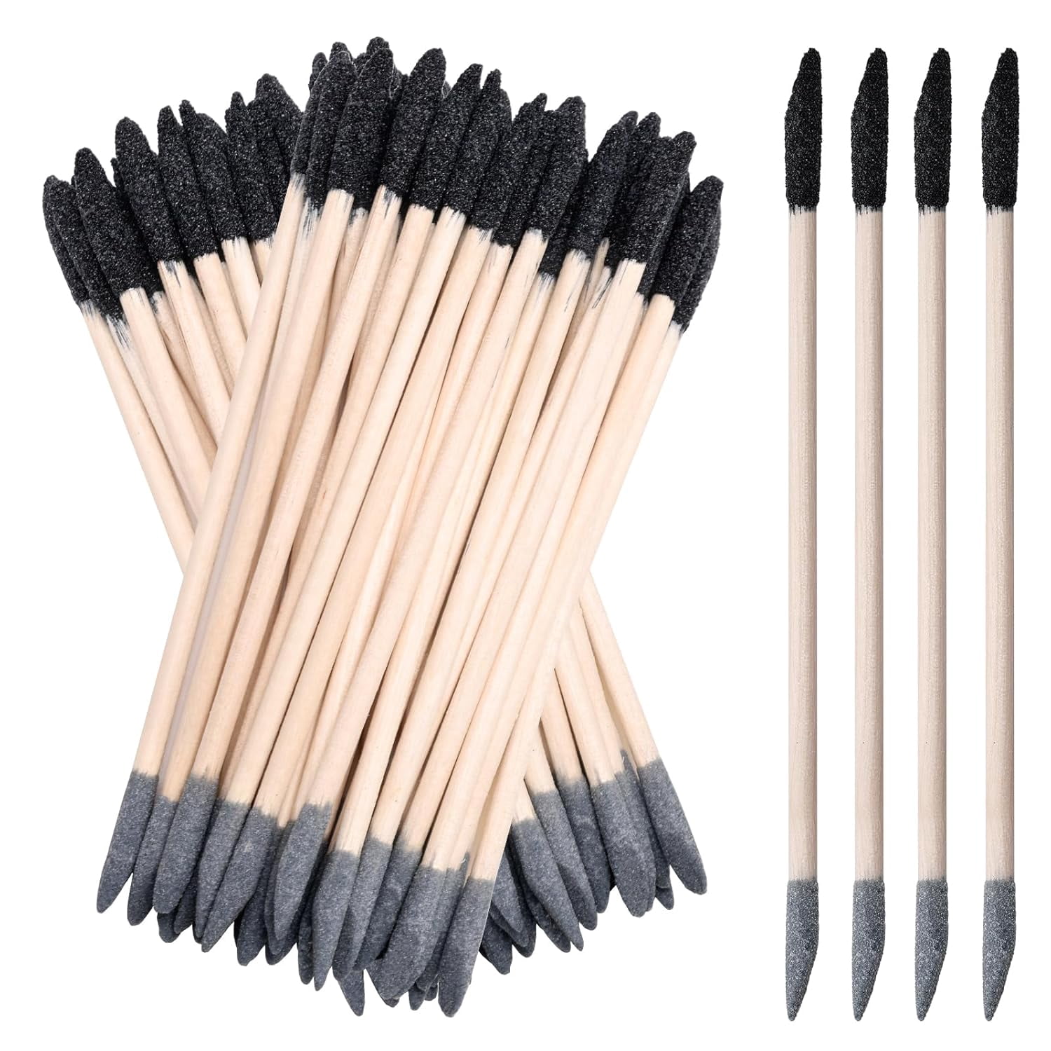 30-Piece Professional Sanding Sticks For Tight Spaces – Double-Ended Matchstick Twigs, Polishing Rods – Wood Furniture, Manicure, DIY Crafts