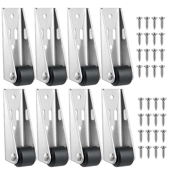 FRKSMD-8Pack Mini Rigid Caster Wheels Low Profile, Wheels Low Profile, Single Direction Tiny Wheel, for Small Appliances, Furniture, DIY Project, Prevent Door Sinking and Repair (Non Swivel)