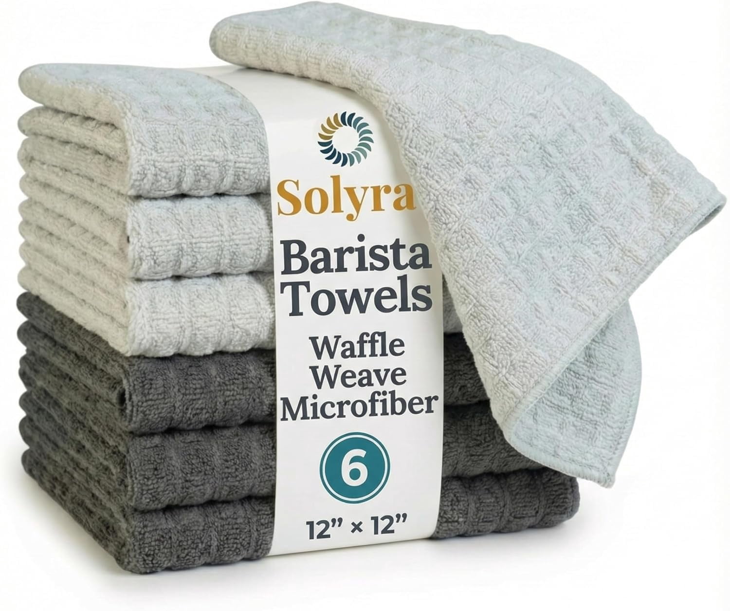 FRKSMD-Barista Towels - Waffle Weave Microfiber Cloth - 12