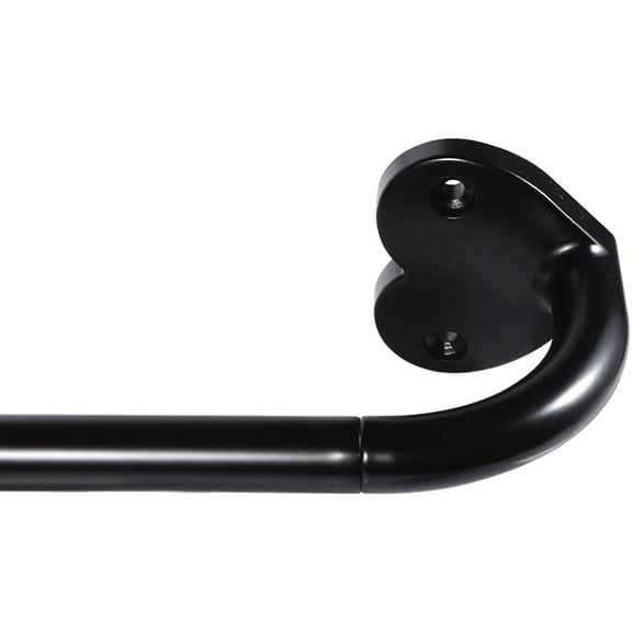 FRKSMD-Black Curtain Rods for windows 32 to 150 inch,Adjustable Blackout Curtain Rod foBedroom,Outdoor,3/4 Inch Diameter for Bedroom,Kitchen and patio,No Rust (BLACK, 33-45)