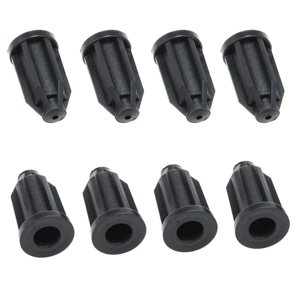 FRKSMD-Black Plastic Caster Socket Sleeve Round Inserts 7/16" Caster Rod Socket CoverSuitable for Objects Such as Chairs with Swivel Casters 8PCS