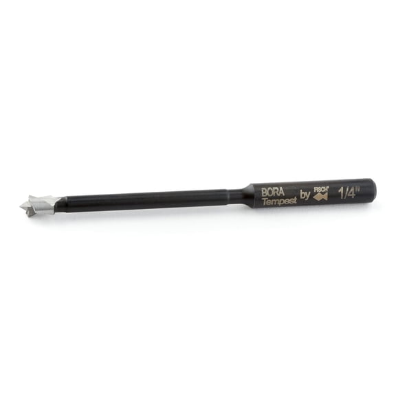 FRKSMD-Bora BFB-009683 1/4" Dia Tempest Forstner Bit 3-1/2" OAL, Round 1/4" Shank for Wood Drilling Ideal for Cabinet Making and Fine Woodworking Projects