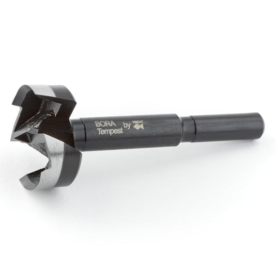 FRKSMD-Bora BFB-009942 35mm Dia Tempest Forstner Bit 90mm OAL, Round 10mm Shank for Wood Drilling Ideal for Cabinet Hinge and Fine Woodworking Projects