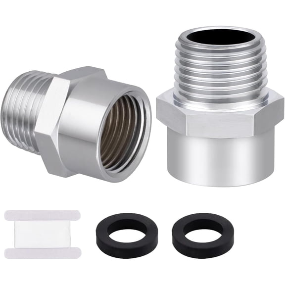 FRKSMD-Brass 1/2" G (BSP) Female to 1/2" NPT Male Adapter, Pipe Fitting Connector, G to NPT Thread Converter, 1/2 Inch BSP to NPT Threaded Coupling, Rust-Resistant