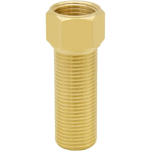 FRKSMD-Brass Pipe Fitting 1/2" G Male to 1/2" NPT Female Adapter Brass Extension Pipe Nipple Converter Connector 2.76 Inch/70 mm Length