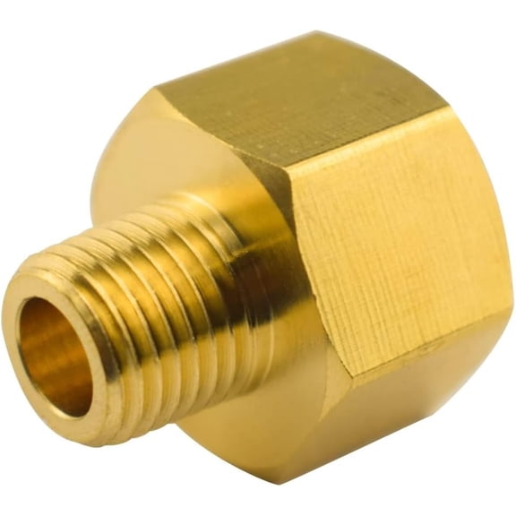 FRKSMD-Brass Pipe Fitting, ZESE 1/2-Inch NPT Female Thread Pipe x 1/4-Inch NPT Male Thread Pipe Reducer Adapter Faucet Hose Connector
