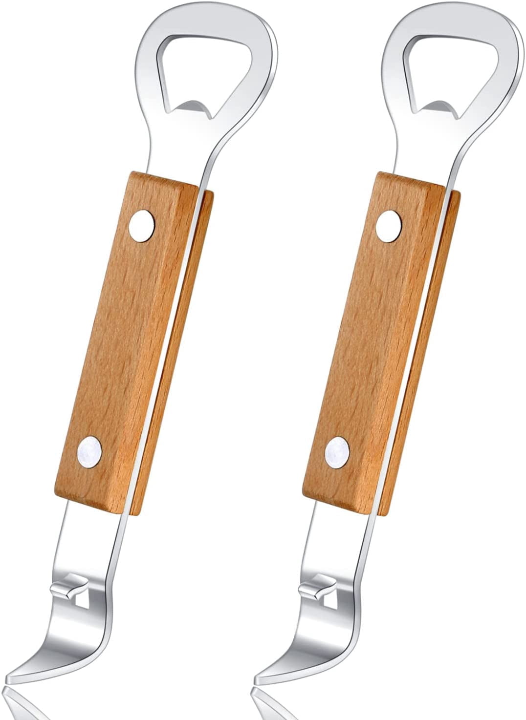 FRKSMD-Can Punch Bottle Opener, Manual Stainless Steel Can Opener 2 Pack