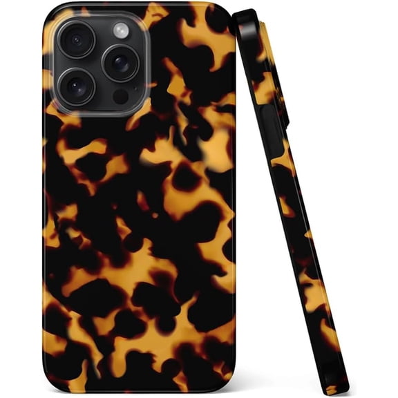 FRKSMD-Compatible with iPhone 15 Pro Max 6.7" Case, [8 ft Drop Tested] Shockproof Design Protective Slim Stylish TPU Durable Phone Cover Case (Tortoise Shell)