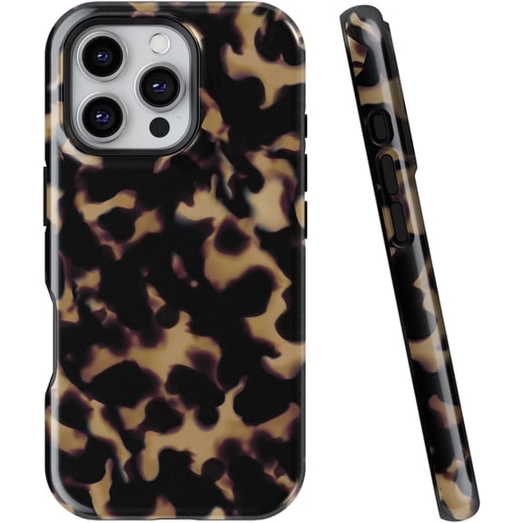 FRKSMD-Compatible with iPhone 16 Pro Max 6.9" Case, [8 ft Drop Tested] Shockproof Design Protective Slim Stylish TPU Durable Phone Cover Case (Tortoise Shell, iPhone 16 Pro Max)