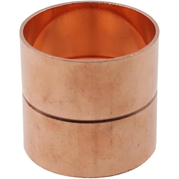 FRKSMD-Copper Slip Couplings, Copper Pipe Connectors,Welding Pressure Copper Fitting,Straight Copper Coupling Joint,10PCS Sweat Solder Connection Adapter for Residential,Commercial ID:42mm/1.65''