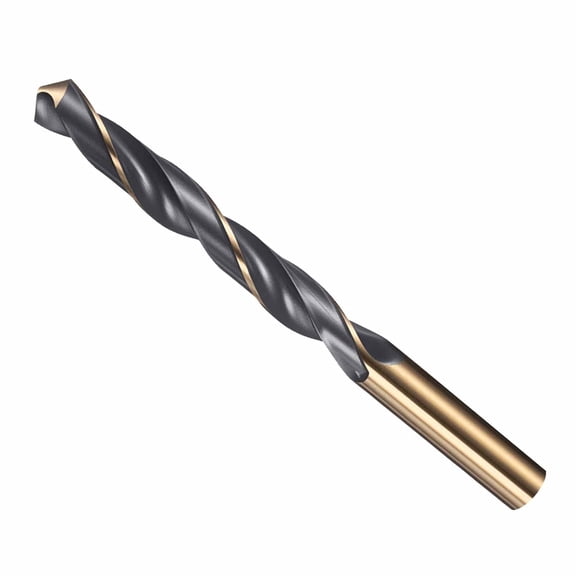 FRKSMD-Drill Bit, 13mm Cutting Diameter, 4341 HSS Jobber Bits Gold and Black 118 Cutting Angle - (Applications: for Drilling Plastic Wood Soft Metal), 1-Pieces