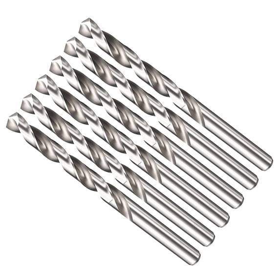 FRKSMD-Drill Bit (23/64") 6Pcs, 4241 High-Speed Steel Straight Shank Uncoated (Bright) 118° for Wood Plastic Iron Copper Aluminum Low Soft Metal