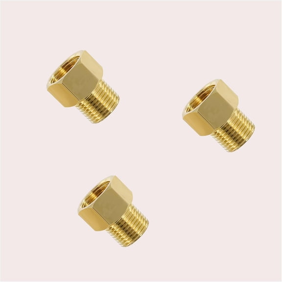 FRKSMD-Extension Brass Fittings 1/2" Male Threaded Pipe Hex Bushing Adapter Converter Adapter, Female to 1/2" Copper Pipe Extension Connector Fittings Female Length 30 mm (3pc)