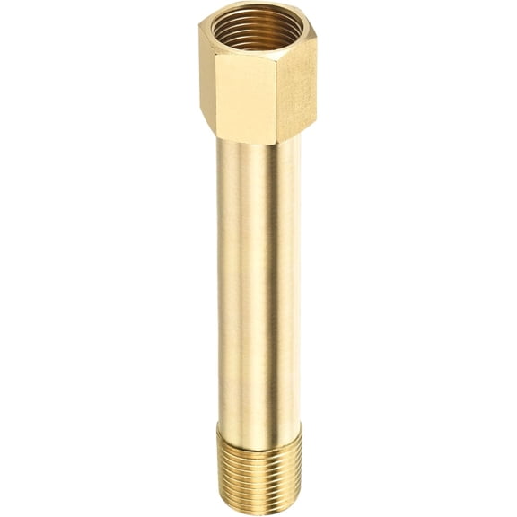 FRKSMD-Extension Connector Pipe Fitting - Brass Hex Coupling, Converter Adapter, Apply to Industrial Use, (G3/8 Female to G3/8 Male Thread 100mm, Golden)