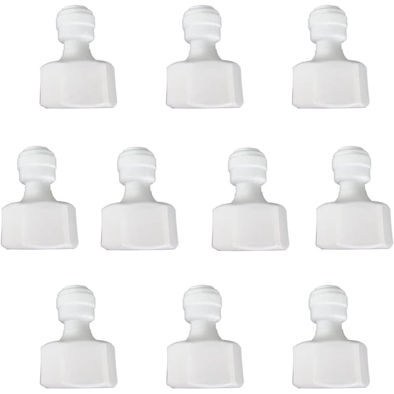 FRKSMD-Faucet Adapter Fitting Connections Parts for Water Filters/Reverse Osmosis RO Systems(1/2 NPT Female x 1/4 OD Tube,10 Pack)