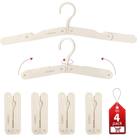 FRKSMD-Foldable Travel Hangers, 4 Pack Space-Saving ABS for Cruise RV