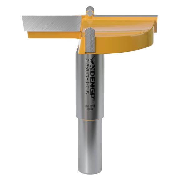 FRKSMD-Forstner Bit 1/2 inch Shank, 2-5/8 inch Cutting Diameter, Forstner Drill Bit for Woodworking, Drilling Hole Saw Set, Auger Opener, Hinge Hole Cutter for Plastic, Plywood Products
