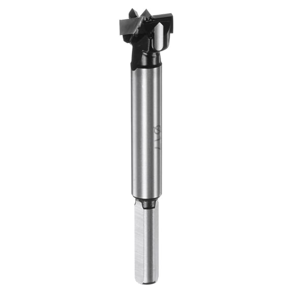 FRKSMD-Forstner Drill Bit 17mm / 11/16" K30/C1 Tungsten Carbide Tip Triangle Shank Wood Forstner Bit Opener Cutter for Hinge Hole Drilling Woodworking