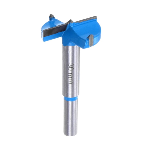 FRKSMD-Forstner Drill Bits 1-3/16 inch / 30mm Round Shank 5/16 inch, Carbide Forstner Bit Woodworking Hole Opener Cutter Tool for Wood Drilling/Cabinet Hinges, Blue