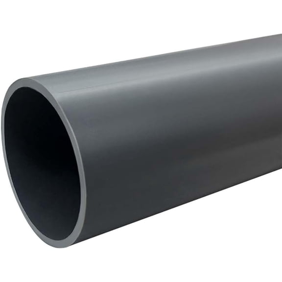 FRKSMD-Grey Rigid PVC Tube Round Pipe ID 67.8mm OD 75mm 1.15ft Length for Aquarium,Water Tank, Handicrafts, DIY