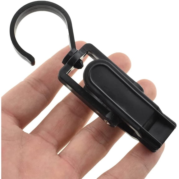 FRKSMD-Hahiyo Plastic Swivel Clothespins Hanging Hook Clip Smooth Rotate Strong from Wind Secure to Hold Heavy Laundry Save Space Not Damage Leave Pinch Mark for Curtain Towel Hangers 2.3 Inches Blac