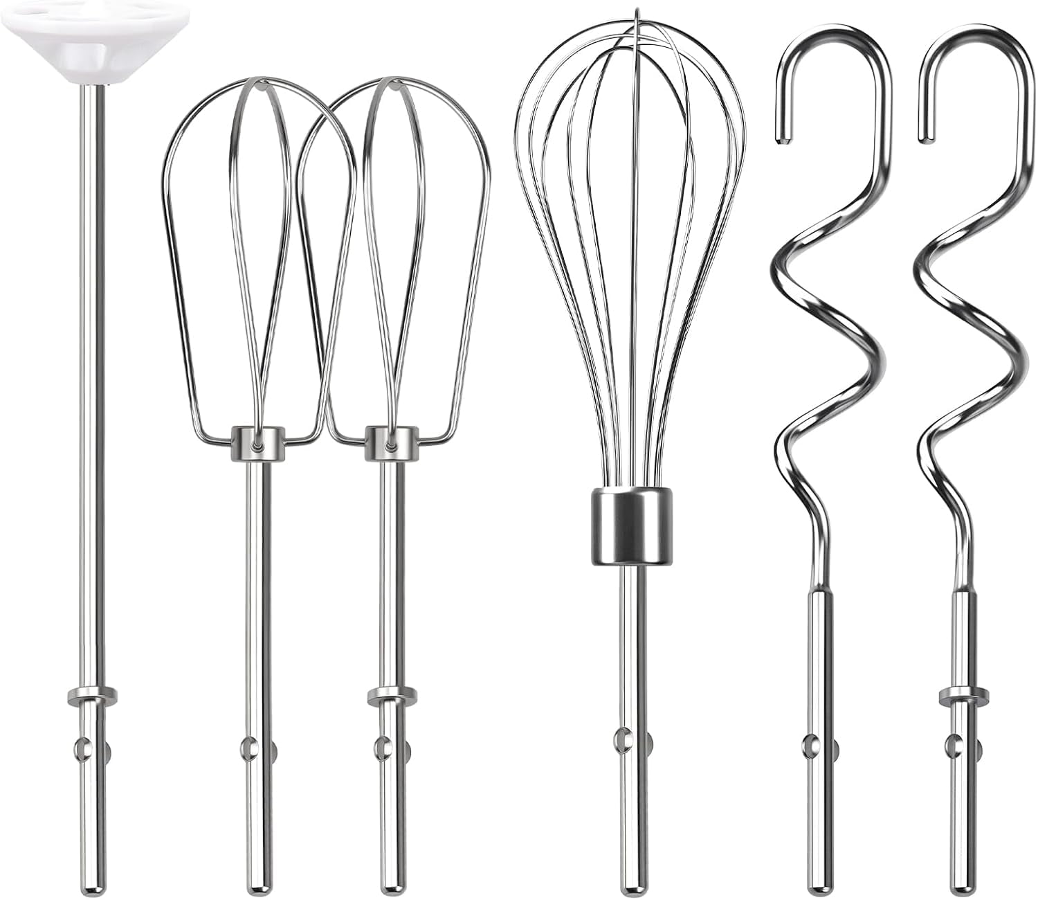 FRKSMD-Hand Mixer Beaters Attachments, Whisk, Dough Hooks, and Liquid Blending Rod, Stainless Steel Hand Mixer Accessories Compatible with Kitchenaid Hand Mixers KHM3 KHM5 KHM7 KHM9, KHM926, KHM512,