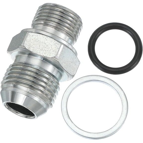 FRKSMD-Hex Reducing Nipple Connectors Pipe Adapter 3/4" Male 37 Flare JIC x 3/8" g Male, Pipe Fitting Reducer Nipple Adapter Plated Steel Hydraulic Fitting
