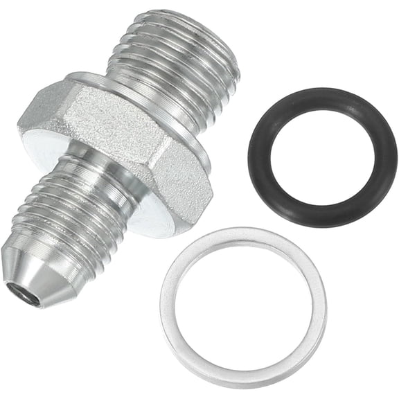FRKSMD-Hex Reducing Nipple Connectors Pipe Adapter 7/16" Male 37 Flare JIC x 1/4" g Male, Pipe Fitting Reducer Nipple Adapter Plated Steel Hydraulic Fitting