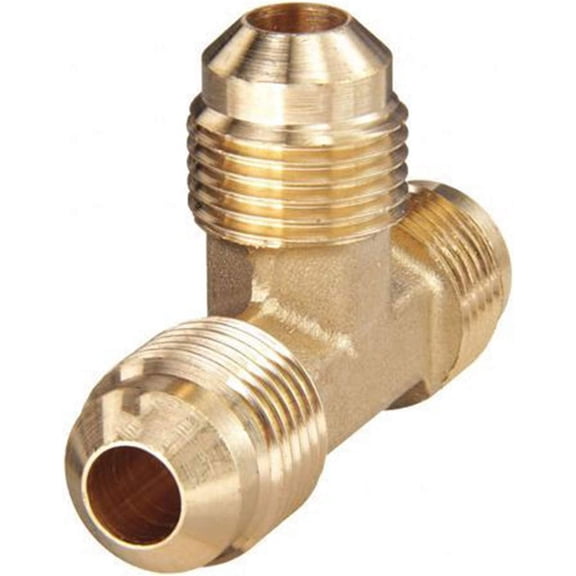 FRKSMD-Highcraft G44-38 Flare Tee Pipe Fitting 3/8" O.D. Connections Brass