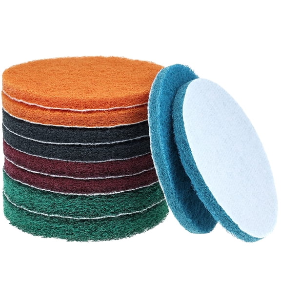 FRKSMD-Hook & Loop Surface Conditioning Disc 4.76 Inch 180-3000 Grit Assorted Scuffing Pad for Metal, Wood & Tile PrePaint Prep, NonWoven Abrasive HookLoop Backing, Use Wet a