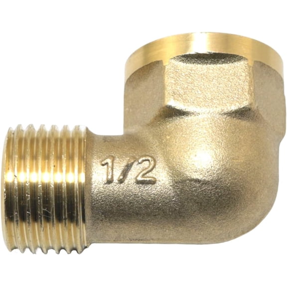 FRKSMD-Internal and External Thickened Copper Elbow 1/2 inch Brass Right Angle Fittings For Piping 90 Degree Connections Connecting Female Pipe with Male Threads