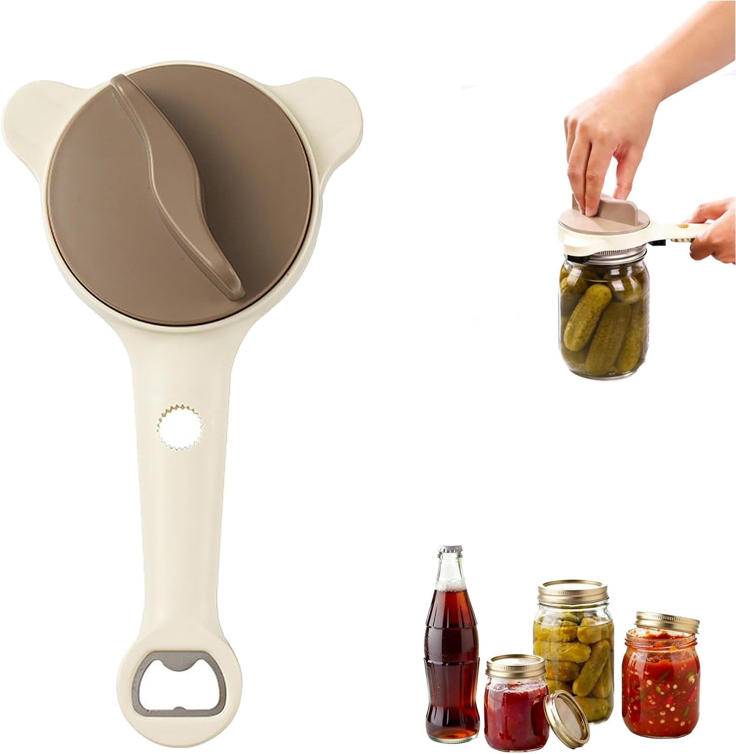 FRKSMD-Jar Opener for Weak Hands & Seniors with Arthritis, Adjustable Lid Remover for Bottles, Easy Grip Can Opener Manual