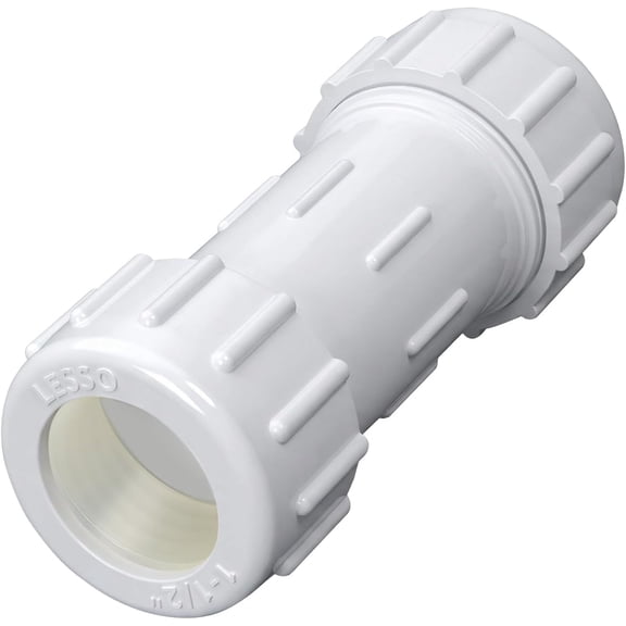 FRKSMD-LESSO 1-1/2 Inch PVC Compression Coupling (Gasket x Gasket),Leak-Free Pipe Connector for Plumbing & Irrigation