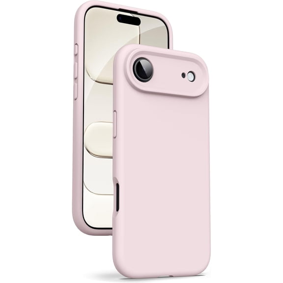 FRKSMD-Liquid Silicone Case for iPhone Air - [Camera All-Round Protection] [Soft Microfiber Lining Anti-Scratch] 4 Layer Full Covered Shockproof Gel Rubber Phone Case Cover, 6.5", Pink