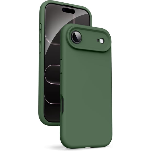 FRKSMD-Liquid Silicone Case for iPhone Air - [Camera All-Round Protection] [Soft Microfiber Lining Anti-Scratch] 4 Layer Full Covered Shockproof Gel Rubber Phone Case Cover, 6.5", Green