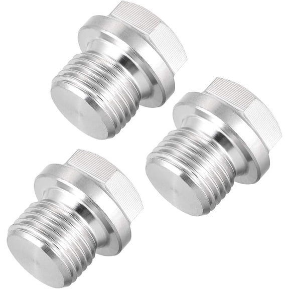 FRKSMD-M16 X 1.5 Male Outer Hex Head Plug - 304 Stainless Steel Solid Thread Corrosion Resistant Bung Plug Pipe Fitting 3Pcs