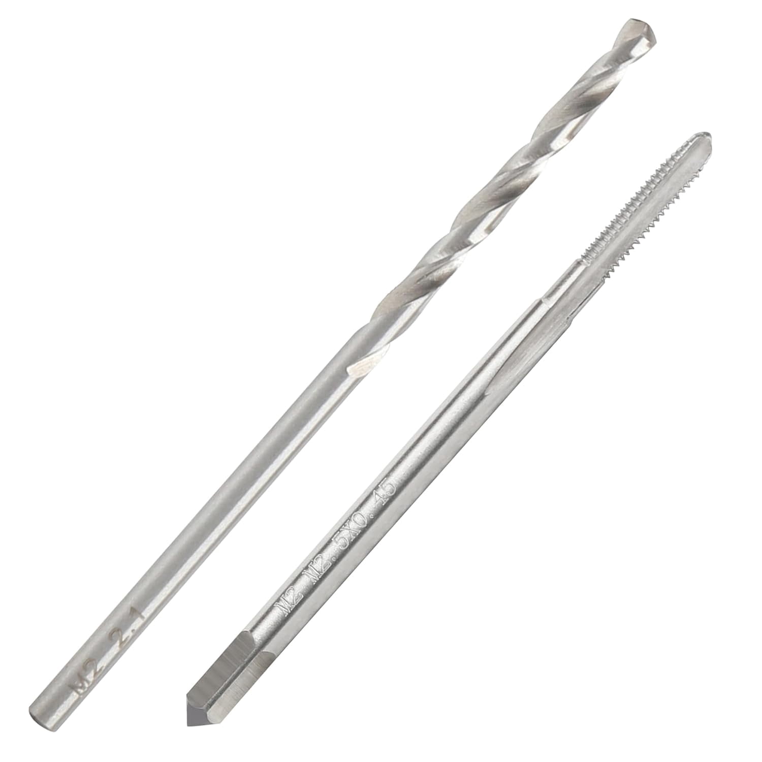 FRKSMD-M2.5 x 0.45 Tap and 2.1mm Drill Bit Set, M2 HSS Metric Drill and Tap Set, Machine Screw Tap Drill Bit Kit for Metal