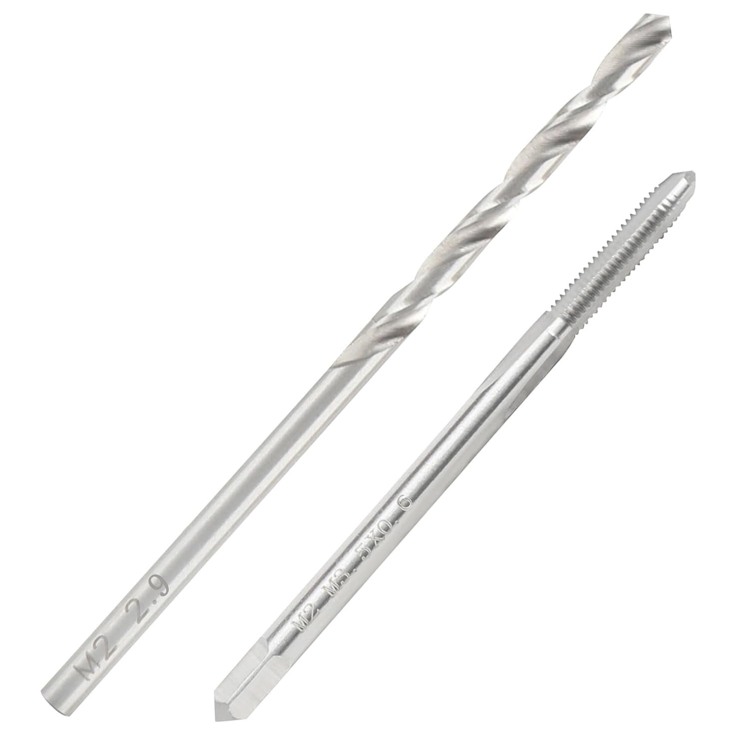 FRKSMD-M3.5 x 0.6 Tap and 2.9mm Drill Bit Set, M2 HSS Metric Drill and Tap Set, Machine Screw Tap Drill Bit Kit for Metal