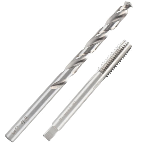FRKSMD-M8 x 1.25 Tap and 6.8mm Drill Bit Set, M2 HSS Metric Drill and Tap Set, Machine Screw Tap Drill Bit Kit for Metal
