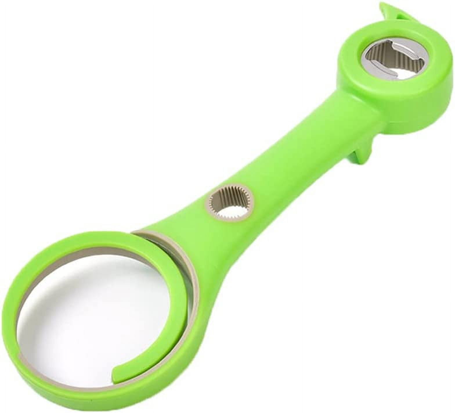 FRKSMD-Multifunctional 6 in 1 Opener Jar Bottle Can Opener Comfort Easy To Use Home Multi Kitchen Tools Green CW00542Green