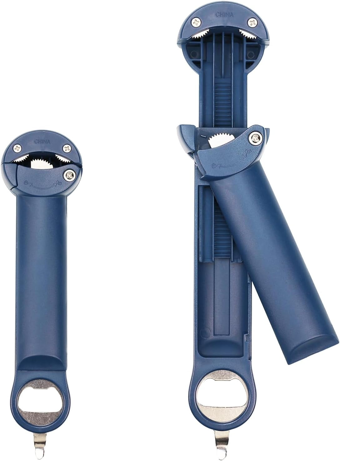 FRKSMD-Multifunctional Bottle Opener Jar Opener, Adjustable Can Opener for Bottles Beer and Easy-open Can, Multi Kitchen Cap Remover (Blue)