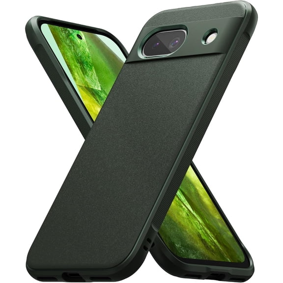 FRKSMD-Onyx for Google Pixel 8a Case [Feels Good in The Hand] Oil & Dirt Resistant, Enhanced Camera Lens Protection, Comfortable Grip, Non-Slip, Lightweight Cover - Dark Green