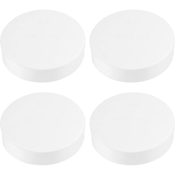FRKSMD-PVC Pipe End Cap Fitting 3.5"/89mm ID, 4 Pack Furniture Grade Plug Coupling Socket for DIY, Garden